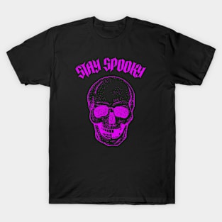 Purple Skull - Stay Spooky! T-Shirt